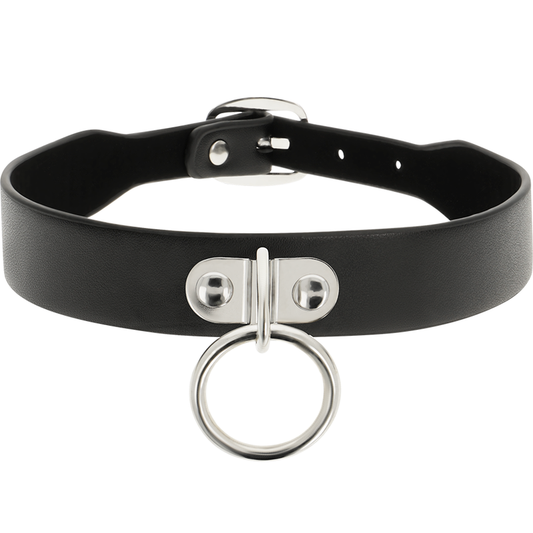 Collana in pelle vegana Coquette Chic Desire, accessorio fetish per donna, con dettagli eleganti e stile sofisticato.