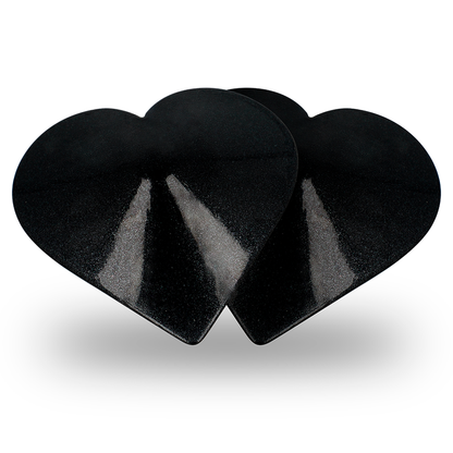 Copri capezzoli nero con cuori di Coquette Accessories, design chic e femminile, ideale per lingerie e look sensuali.