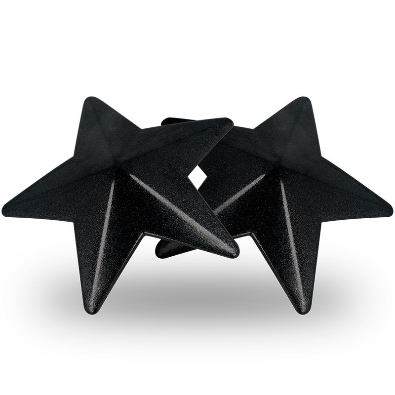 Copriscappi Coquette Accessories Black Stars Coquette Chic Desire, copri capezzoli nero con stelle decorative, elegante e sensuale.