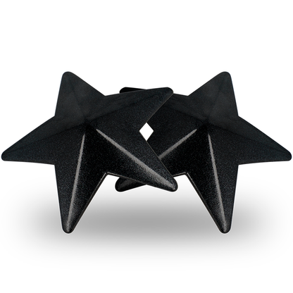 Copriscappi Coquette Accessories Black Stars Coquette Chic Desire, copri capezzoli nero con stelle decorative, elegante e sensuale.