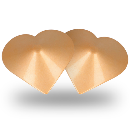Copri capezzoli con cuori dorati di Coquette Accessories, design elegante e femminile per accessori di lingerie.