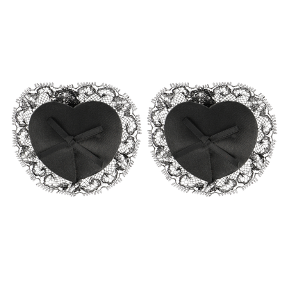 Copri capezzoli in pizzo nero Coquette Chic Desire, elegante accessorio di lingerie femminile.