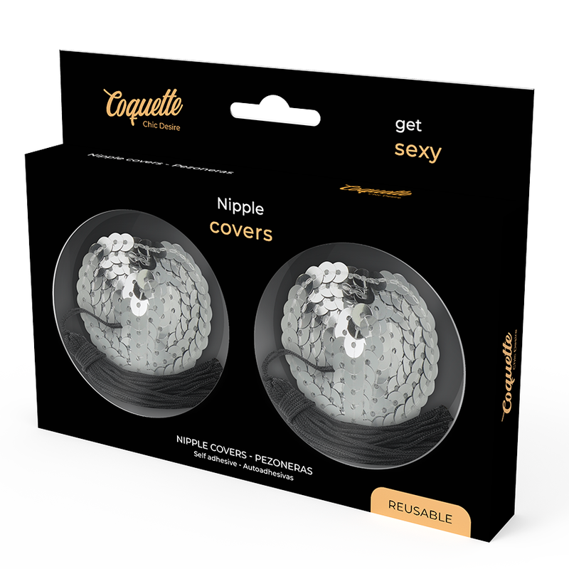 Coprite capezzolo argento Coquette Chic Desire, accessori di moda femminile con dettagli eleganti e raffinati.