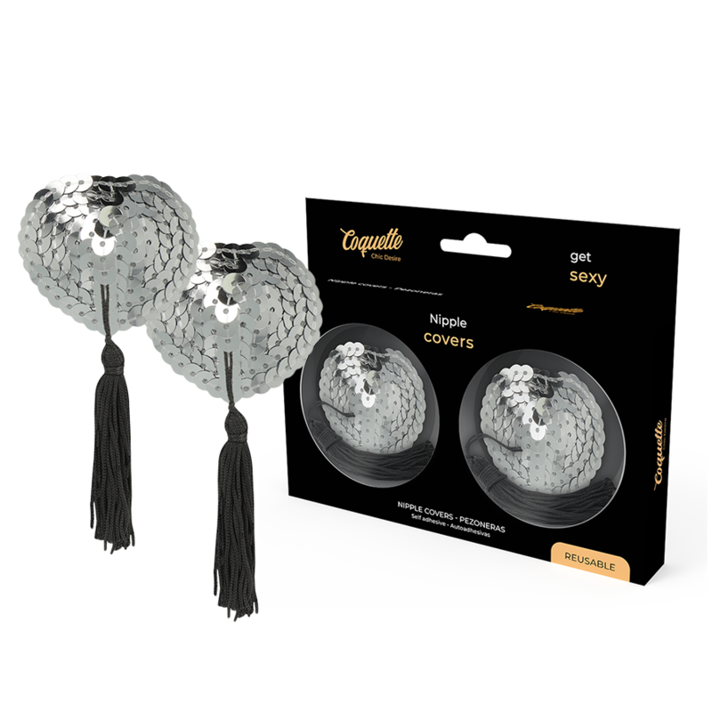Coprite capezzoli Coquette Chic Desire in argento, accessori moda con dettagli eleganti e raffinati.