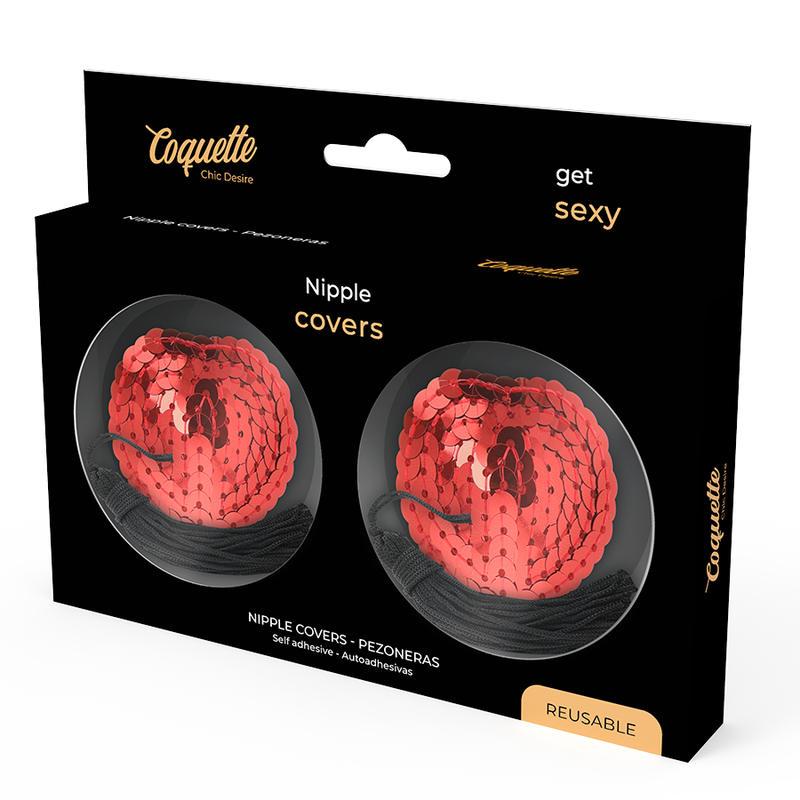 Coprite capezzolo rosso Coquette Accessories Coquette Chic Desire, dettagli eleganti e femminili per lingerie raffinata.