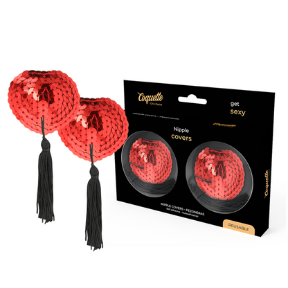 Copri capezzolo rosso Coquette Chic Desire, accessori moda femminili con dettagli eleganti e sensuali.