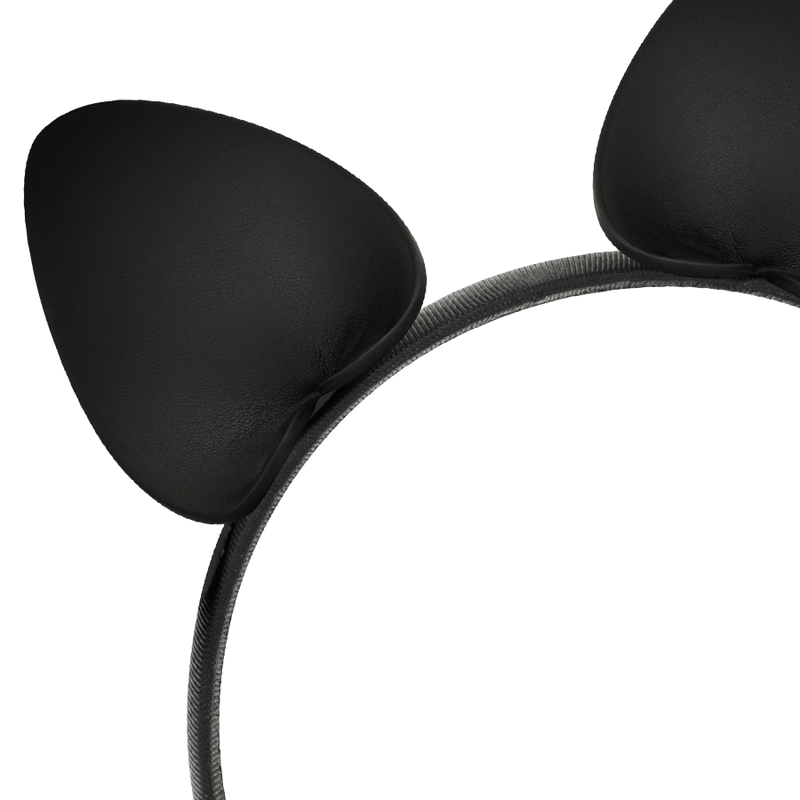 Fascia con orecchie di gatto Coquette Chic Desire, accessorio elegante in tessuto nero con dettagli divertenti e femminili