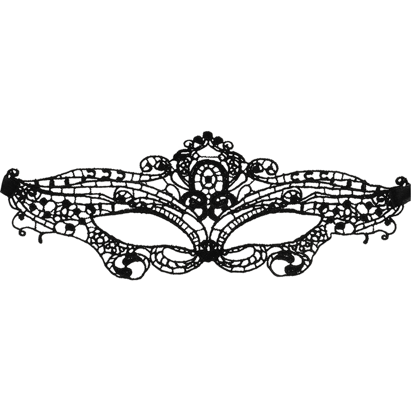 Maschera in pizzo nero Coquette Chic Desire, elegante accessorio in delicato tessuto con dettagli raffinati.