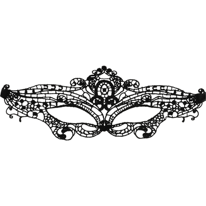 Maschera in pizzo nero Coquette Chic Desire, elegante accessorio in delicato tessuto con dettagli raffinati.