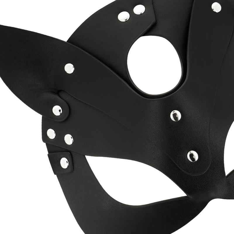 Maschera vegana in pelle con orecchie di gatto della linea Coquette Chic Desire, accessorio di moda per feste e cosplay