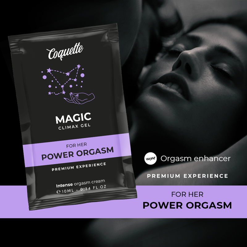 Gel miglioramento dell’orgasmo COQUETTE CHIC DESIRE Pocket Magic Climax per donna, 10 ml, crema intima sensuale.