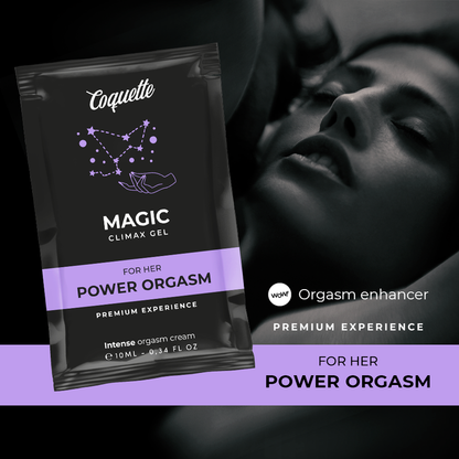 Gel miglioramento dell’orgasmo COQUETTE CHIC DESIRE Pocket Magic Climax per donna, 10 ml, crema intima sensuale.