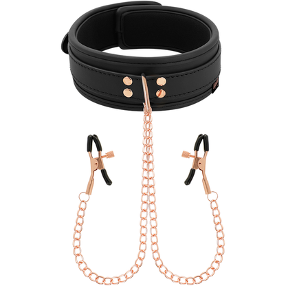 Collana con pinza per capezzoli COQUETTE CHIC DESIRE in neoprene fantasia, brand COQUETTE FANTASY, dettaglio fantasioso e moderno