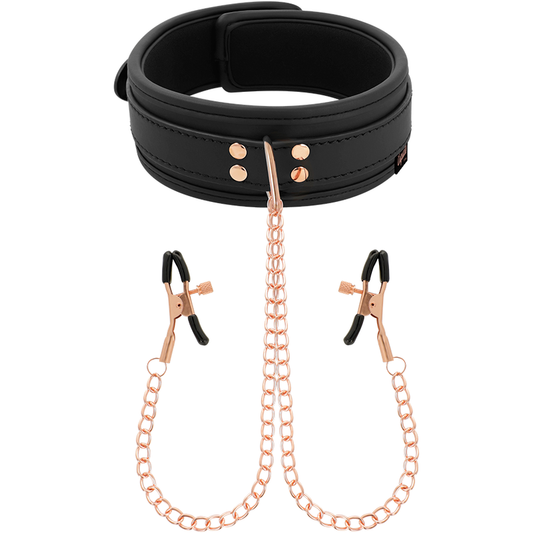 Collana con pinza per capezzoli COQUETTE CHIC DESIRE in neoprene fantasia, brand COQUETTE FANTASY, dettaglio fantasioso e moderno