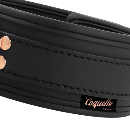 Collana in pelle fantasia vegana Coquette Chic Desire con cinturino e fodera in neoprene, stile elegante e moderno.