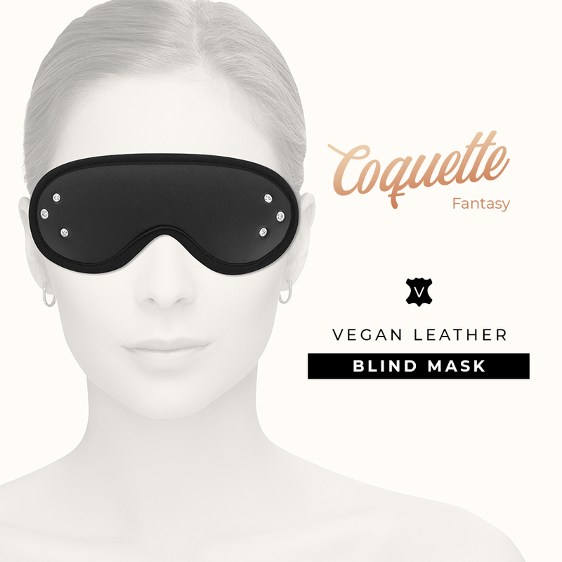 Maschera fantasia vegana Coquette Chic Desire in pelle con fodera in neoprene, stile elegante e moderno.