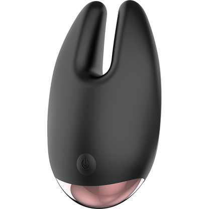 Stimolatore clitoride COQUETTE CHIC DESIRE di COQUETTE TOYS in nero e oro, con design elegante e superficie liscia.