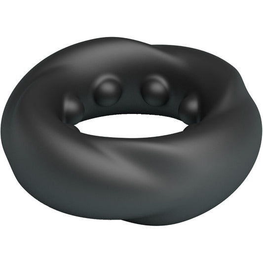 Anello in silicone Crazy Bull Daquez Modello 4, accessorio di colore nero con dettagli rossi e design moderno.