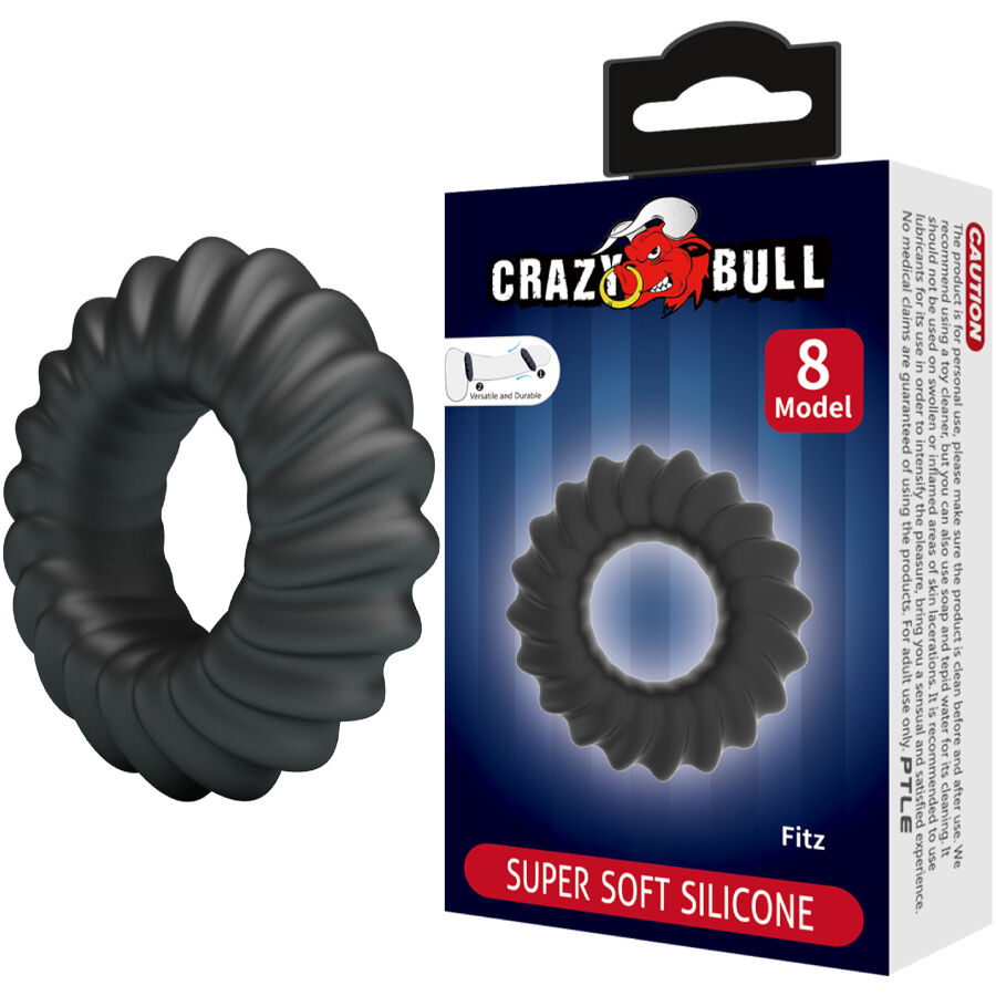 Anello in silicone Crazy Bull Fitz Modello 8, accessorio colorato e flessibile dal design moderno e confortevole.