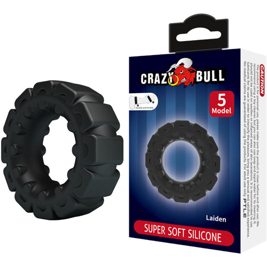 Anello in silicone Crazy Bull Laiden Modello 5, resistente e colorato, visibile in primo piano su sfondo neutro.