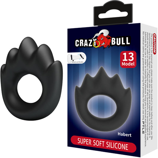 Anello in silicone CRAZY BULL HABERT Modello 13, con superficie liscia e design ergonomico, visibile in primo piano.