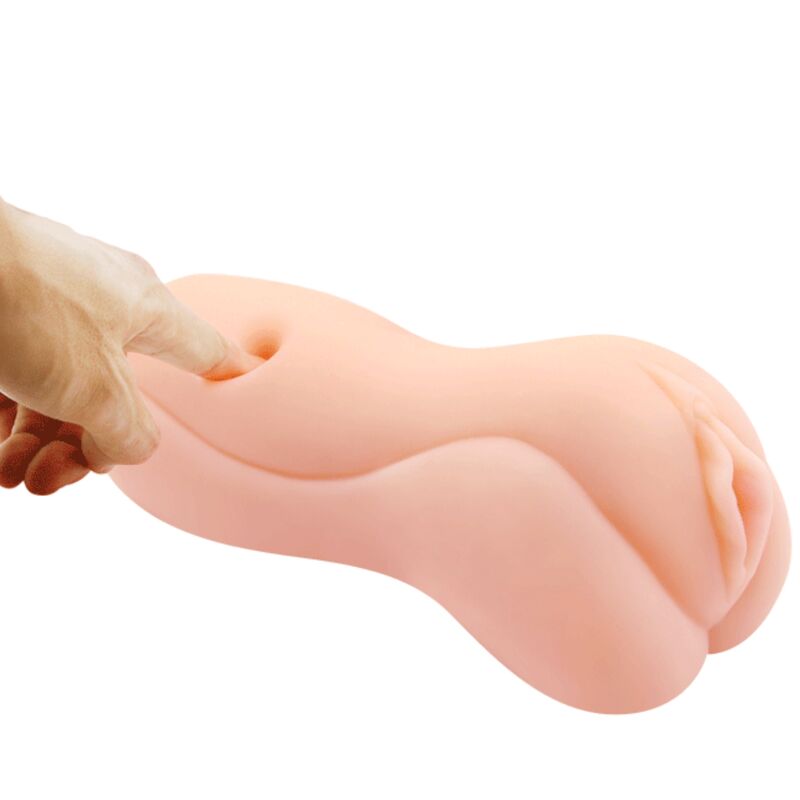Masturbatore Crazy Bull a forma di bella vagina, realistico e dettagliato, in silicone per piacere e stimolazione.