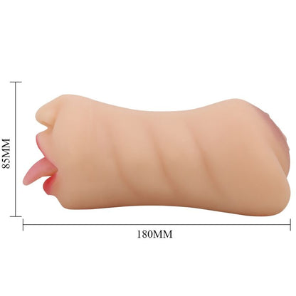 Mastubatore Crazy Bull a forma di Sarah con doppia entrata, modello realistico e dettagliato, in silicone morbido e di alta qualità.