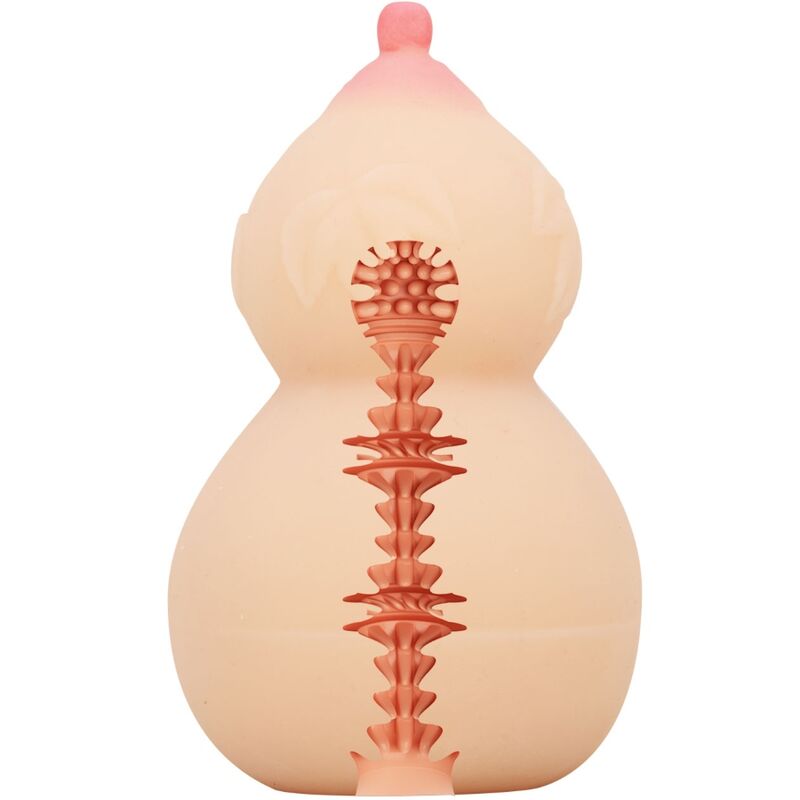 Masturbatore a forma di seno Calabash di Crazy Bull, realistico e dettagliato, in silicone morbido per piacere intenso.