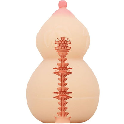 Masturbatore a forma di seno Calabash di Crazy Bull, realistico e dettagliato, in silicone morbido per piacere intenso.