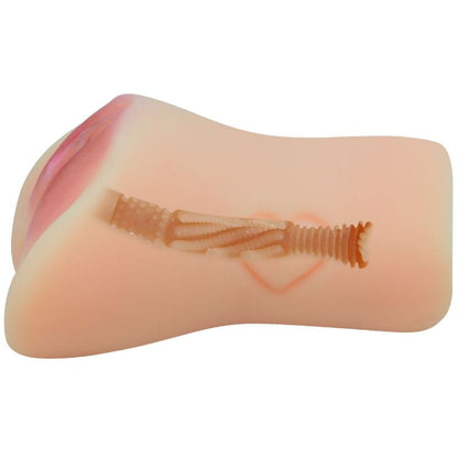 Masturbatore a forma di vagina di Elena, prodotto Crazy Bull, con dettagli realistici e texture morbida, per uso intimo.