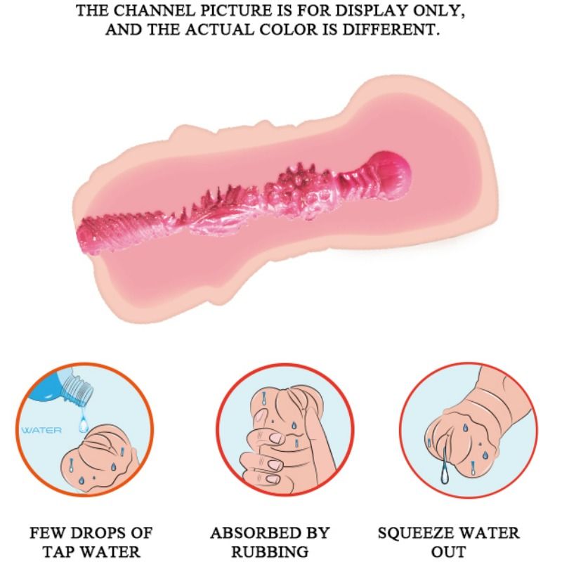 Masturbatore vagina Crazy Bull con pelle acquata e proiettili vibranti, dettagli realistici e morbidi per stimolazione.