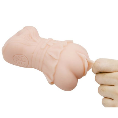 Masturbatore Crazy Bull con vagina in pelle acquata e proiettili vibranti, dettagli realistici e stimolanti.