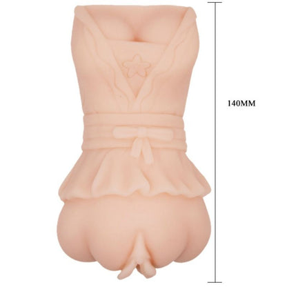 Masturbador vagina Crazy Bull con pelle acquata e proiettili vibranti, interno realistico e dettagliato, per piacere e stimolazione.