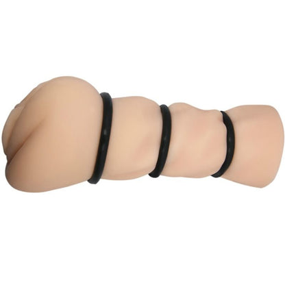 Masturbatore vagina Crazy Bull con anelli, materiale realistico e dettagliato, ideale per stimolazione e piacere personale.