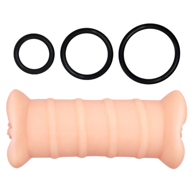 Masturbatore femminile Crazy Bull Emma, doppio, realistico, con dettagli vaginali, in silicone, per piacere e stimolazione.