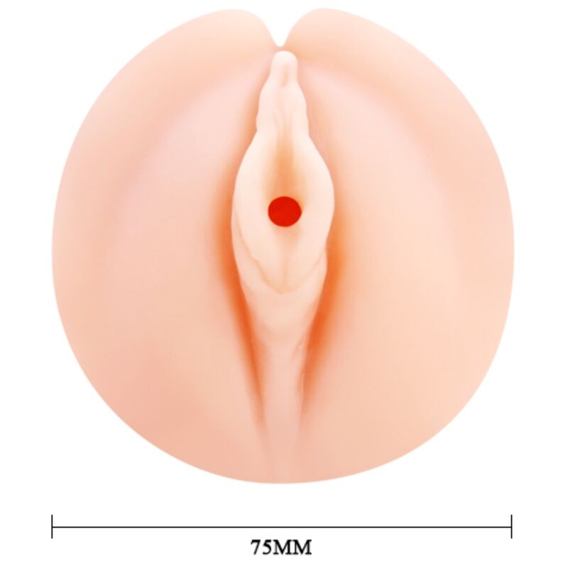 Masturbatore vaginale portatile Crazy Bull, modello compatto e realistico, con dettagli anatomici e superficie morbida.