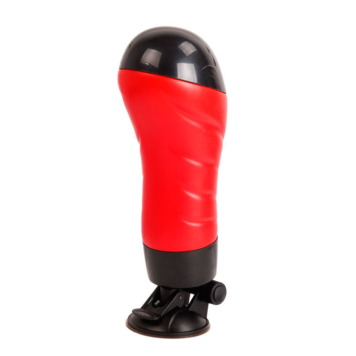 Masturbatore Crazy Bull con base e voce, modello vagina, dettagli realistici e morbidi per un'esperienza di piacere.