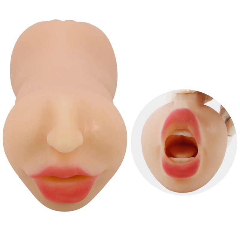 Masturbatore Crazy Bull Zoey a forma di vagina con doppia entrata, realistico e dettagliato, in silicone morbido e resistente.