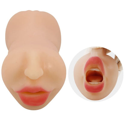 Masturbatore Crazy Bull Zoey a forma di vagina con doppia entrata, realistico e dettagliato, in silicone morbido e resistente.