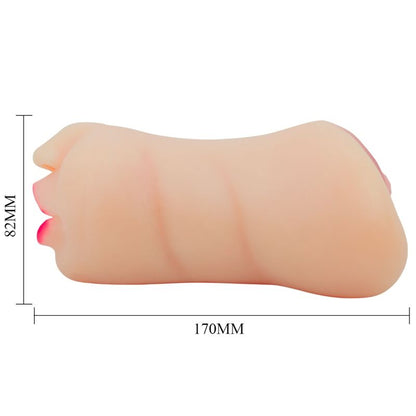 Masturbatore Crazy Bull Zoey a forma di vagina con doppia entrata, dettagli realistici e morbido materiale, per uso intimo maschile