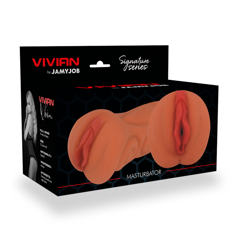 Masturbatore vagina Vivian della linea Cyber Girls by JamyJob, dettagli realistici e morbidi, in materiale di alta qualità.