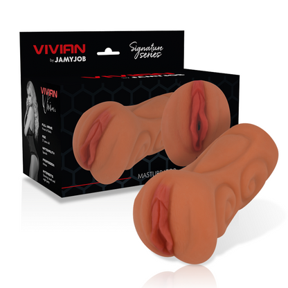 Masturbatore vagina Vivian di Cyber Girls by JamyJob, dettaglio realistico e morbido in silicone, per uso erotico.