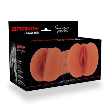 Masturbatore vagina Cyber Girls by Jamyjob Signature Brandy, dettaglio realistico e morbido, con texture interna visibile.