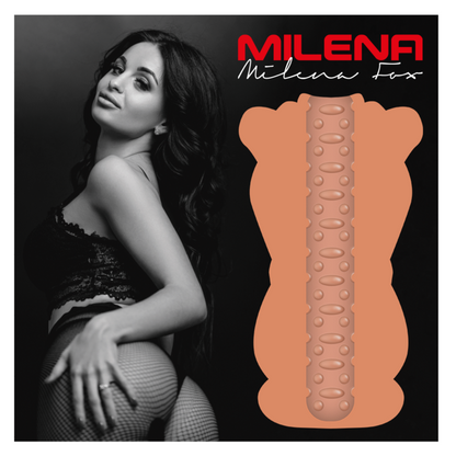 Masturbatore vagina Milena della linea Cyber Girls by Jamyjob, dettagli realistici, morbido e realistico, design femminile e femminile.