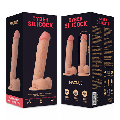 Dong in silicone liquido morbido CYBER SILICOCK, ultra realistico, 20,5 cm di lunghezza e 4,1 cm di diametro, immagine del prodotto