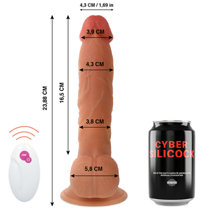 Telecomando realistico Cyber Silicock Master Ben, lunghezza 23,88 cm, con dettagli realistici e finitura in silicone.