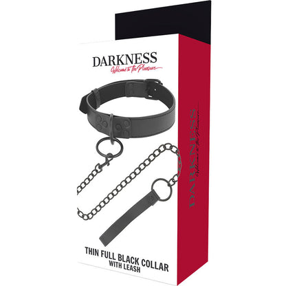 Collana nera con catena DARKNESS BONDAGE, accessorio di moda in metallo nero con dettagli eleganti e robusti.