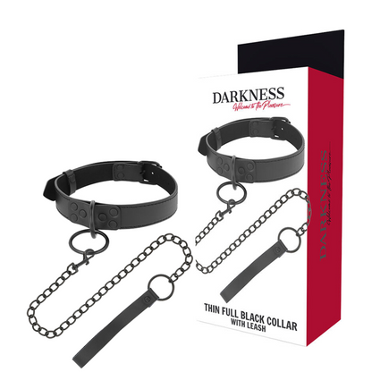 Collana nera con catena DARKNESS BONDAGE, accessorio di moda in metallo con dettagli scuri e stile elegante.