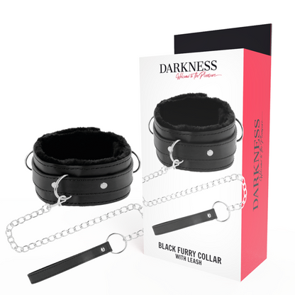Collana per postura DARKNESS BONDAGE con catena in pelle, design confortevole e regolabile per il sostegno del corpo.