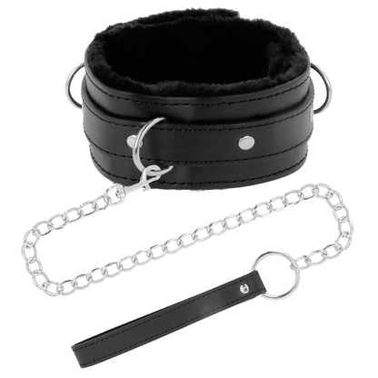 Collana per postura Darkness Bondage con catena in pelle, design confortevole e robusto per il supporto e il comfort.